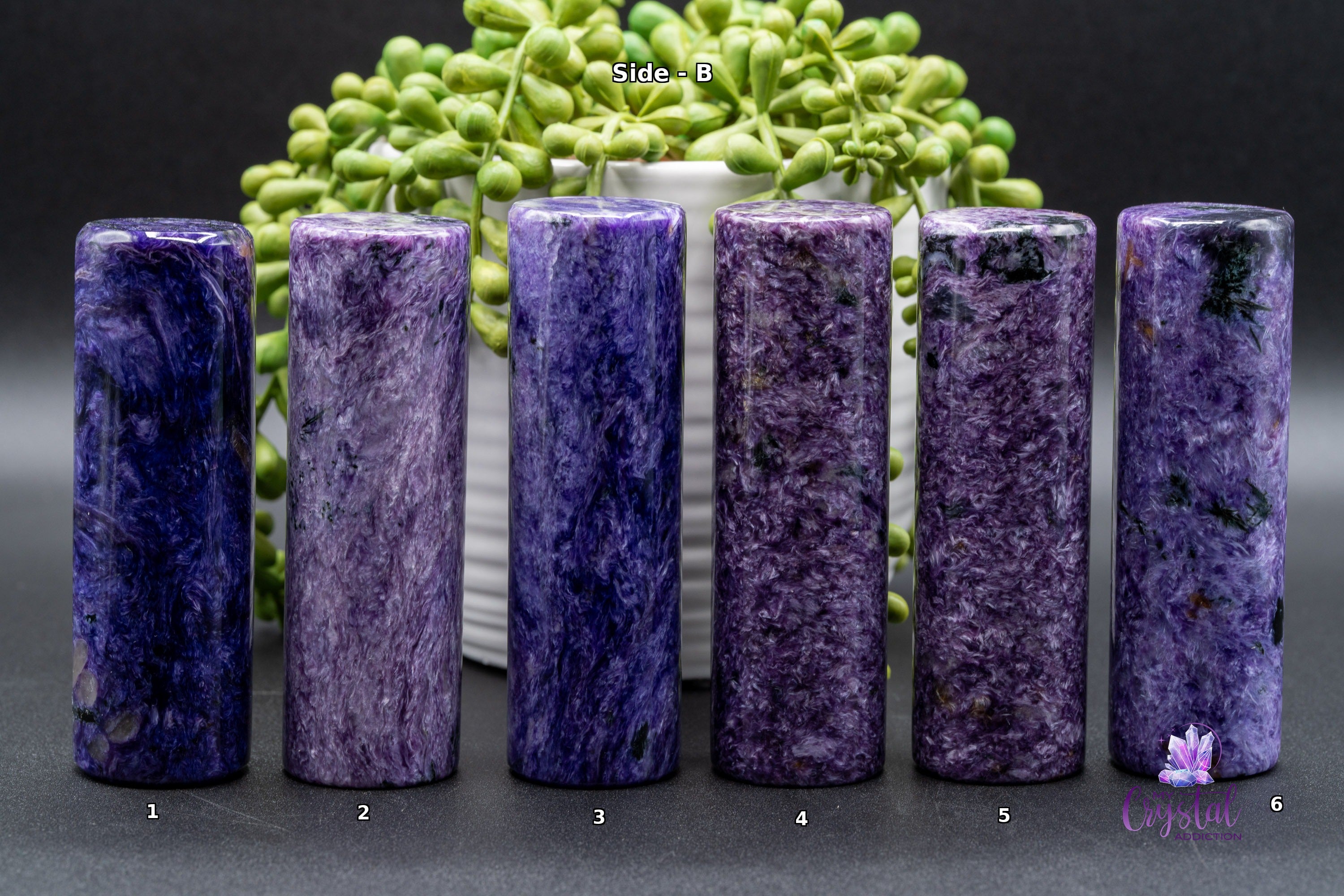 Close-up of Charoite Cylinder 3