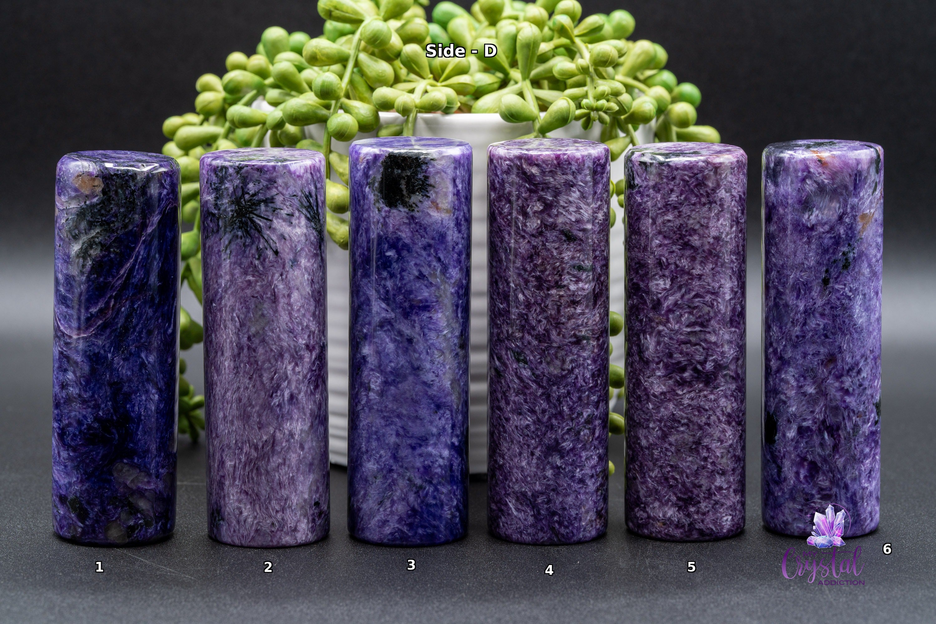Close-up of Charoite Cylinder 5