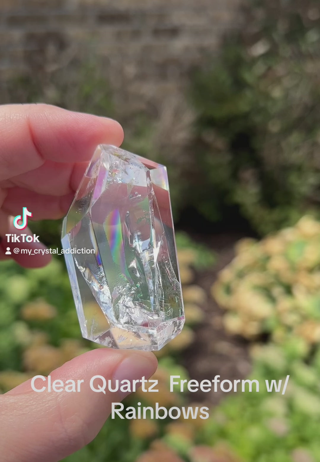 Clear Quartz Freeform w/Rainbows