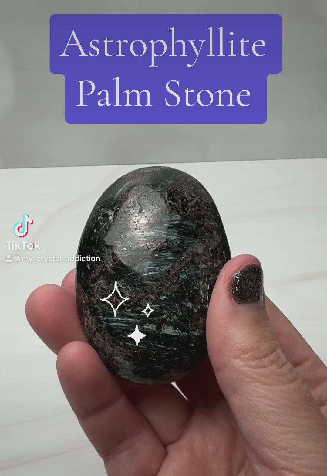 Astrophyllite Palm Stone - My Crystal Addiction