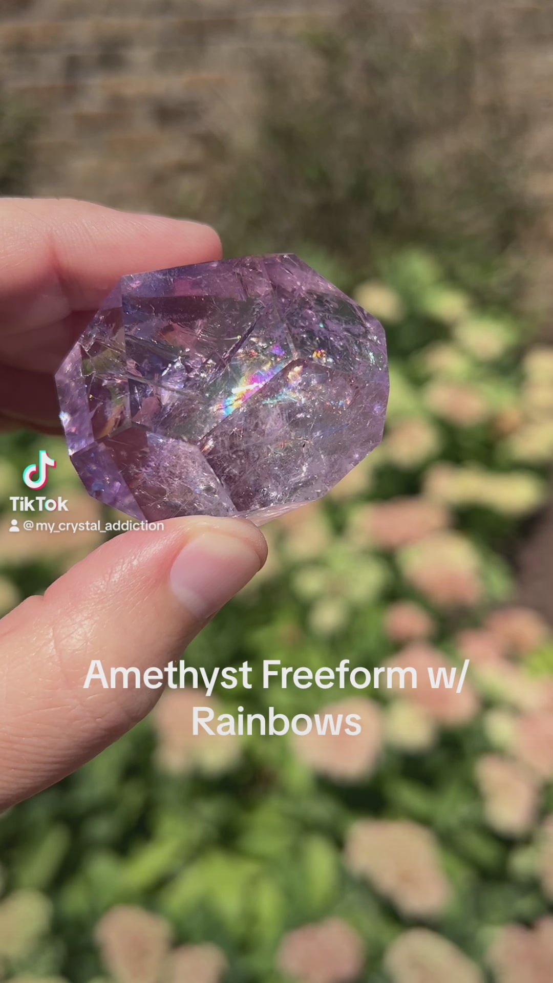 Amethyst Freeform w/Rainbows