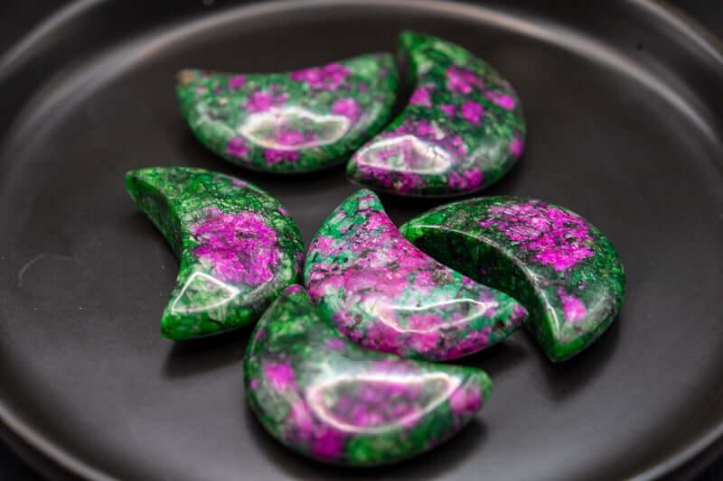 Ruby Zoisite Carving - Moon - My Crystal Addiction
